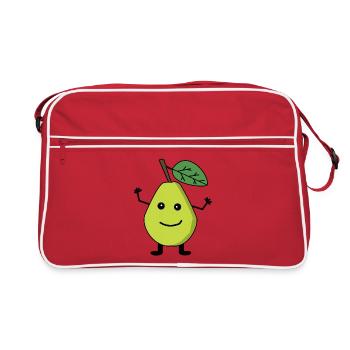 Pear Fruit Fruits Fruit Children Child - Retro Bag - red/white - Front