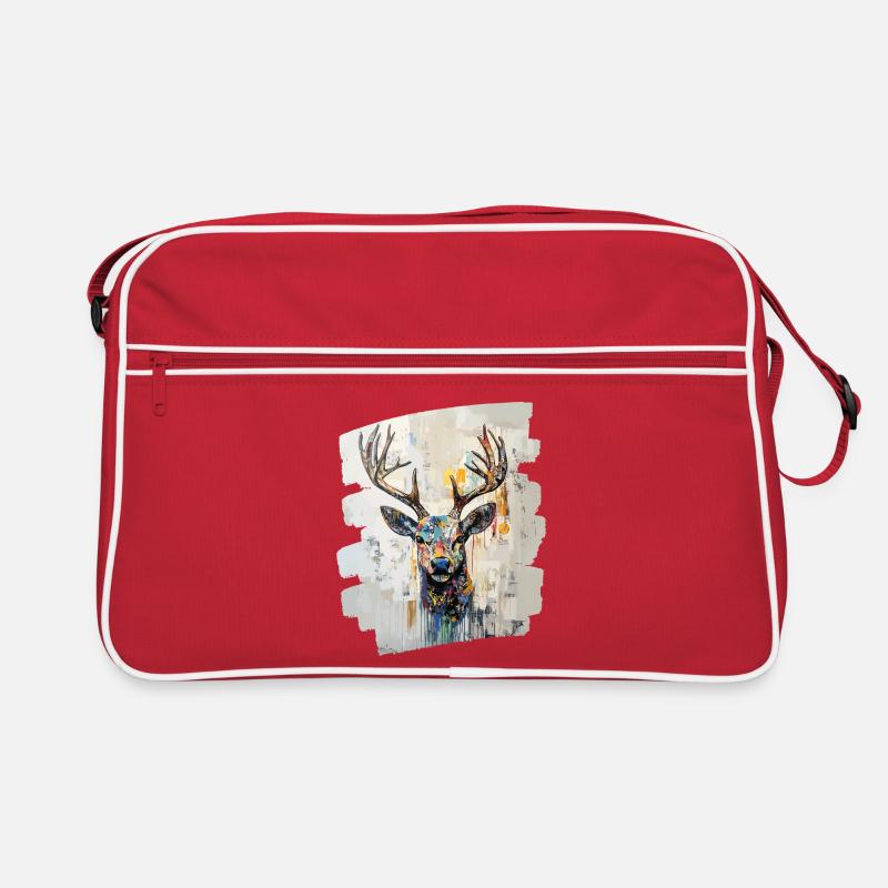 Deer with antlers Retro Bag