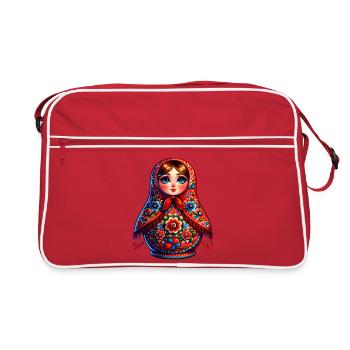 Fille russe ! Matriochka Russe pour Russes - Sac Retro - rouge/blanc - Devant