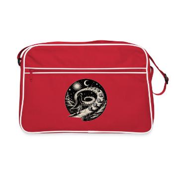 Alchemist's Spiral Path Symbolkunst - Retro Tasche - Rot/Weiß - Vorne