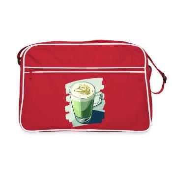Matcha Latte Lover Thé vert - Sac Retro - rouge/blanc - Devant