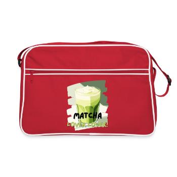 Matcha Lover Lover Matcha Latte Lover Thé vert - Sac Retro - rouge/blanc - Devant