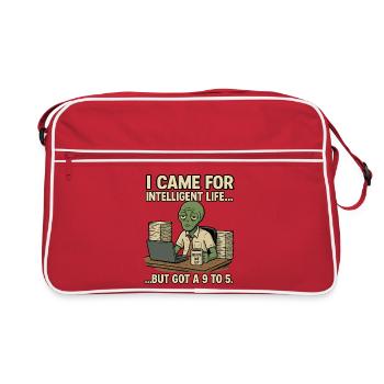 Alien Extra-Terrestrial avec de l’humour - Téléporte-moi - Sac Retro - rouge/blanc - Devant