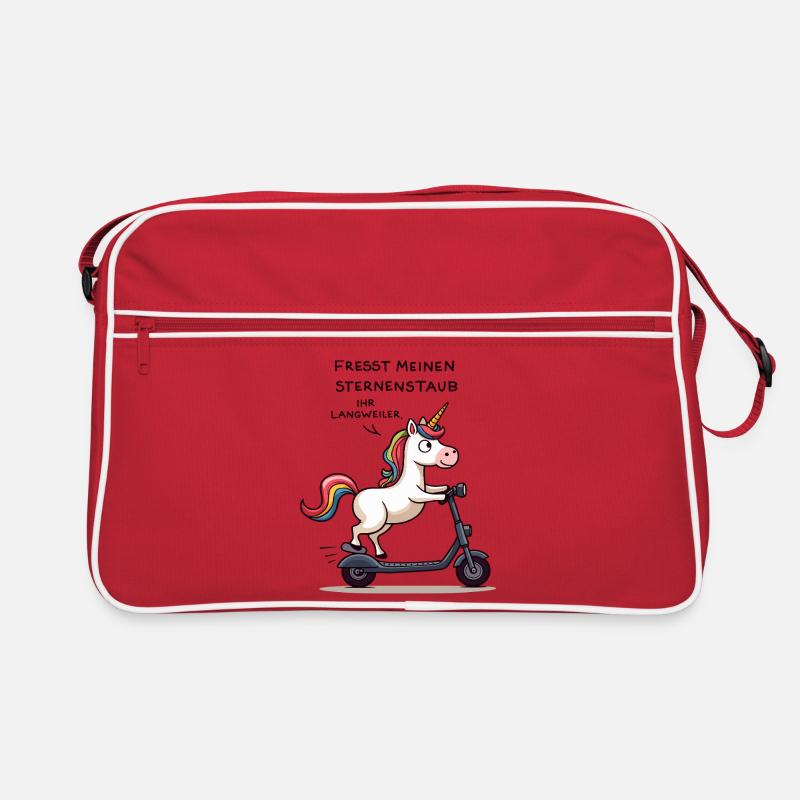 Roller-Einhorn Retro Tasche