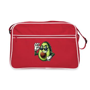 Cool avocat lunettes de soleil été drôle vanité - Sac Retro - rouge/blanc - Devant