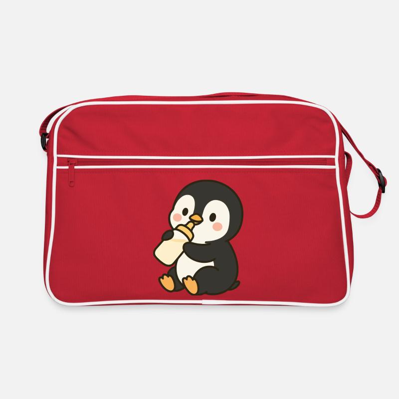 Fläschchen-Pinguin Retro Tasche