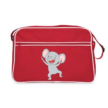 Bébé trompette heureuse - Sac Retro - rouge/blanc - Devant
