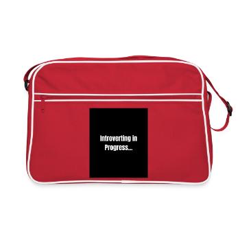 Introverting – Quiet Mode ON - Retro Bag - red/white - Front