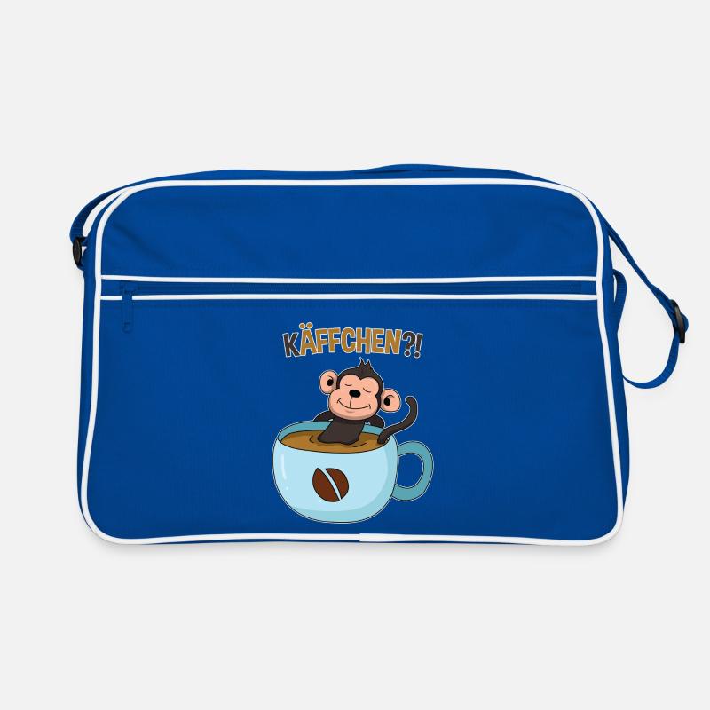 Kaffeepause mit Affe Retro Tasche