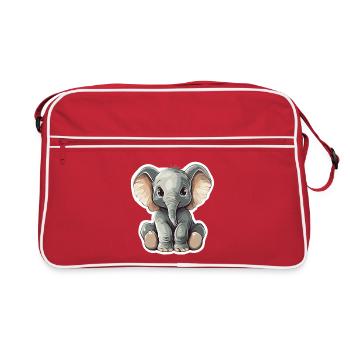 Éléphant - Sac Retro - rouge/blanc - Devant