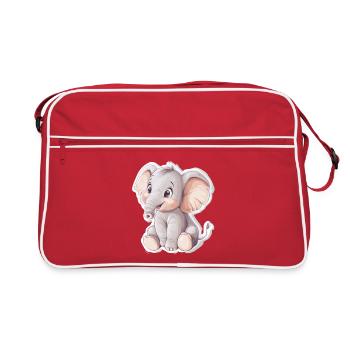 Éléphant - Sac Retro - rouge/blanc - Devant