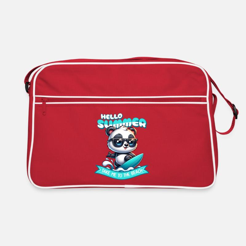 Panda Surfer Sommer Retro Tasche