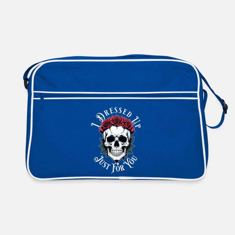 romantisch düster Totenkopf Retro Tasche