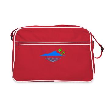 Bora Bora Palm Trees Island Sea Dream Beach Souvenir - Sac Retro - rouge/blanc - Devant