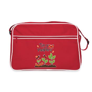 Tiny Helpers in the Garden - Retro Bag - red/white - Front