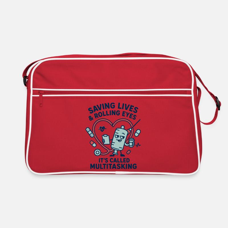 Multitasking Rescue Heart Design Retro Bag