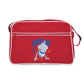 Japanischer Cupcake - Retro Tasche - Rot/Weiß - Vorne