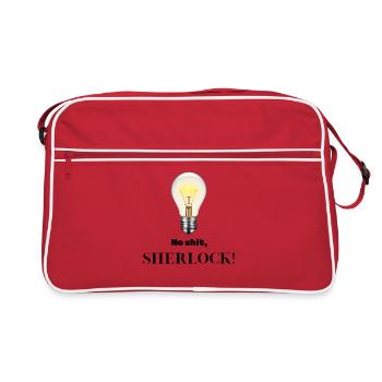 No Shit Sherlock! - Retro Bag - red/white - Front