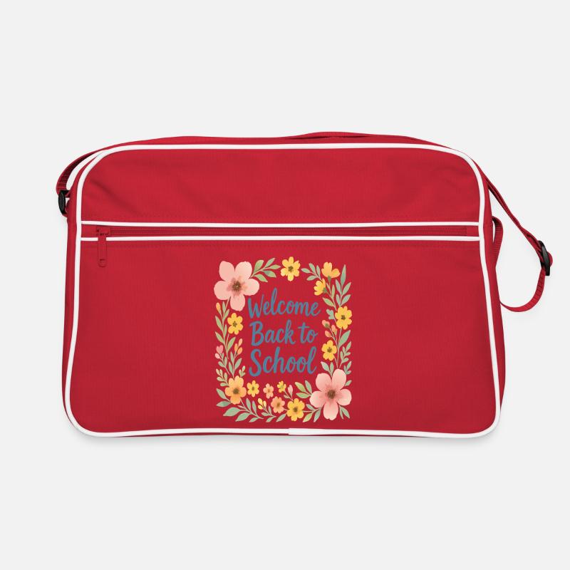 Back to School Floral Design Retro Bag