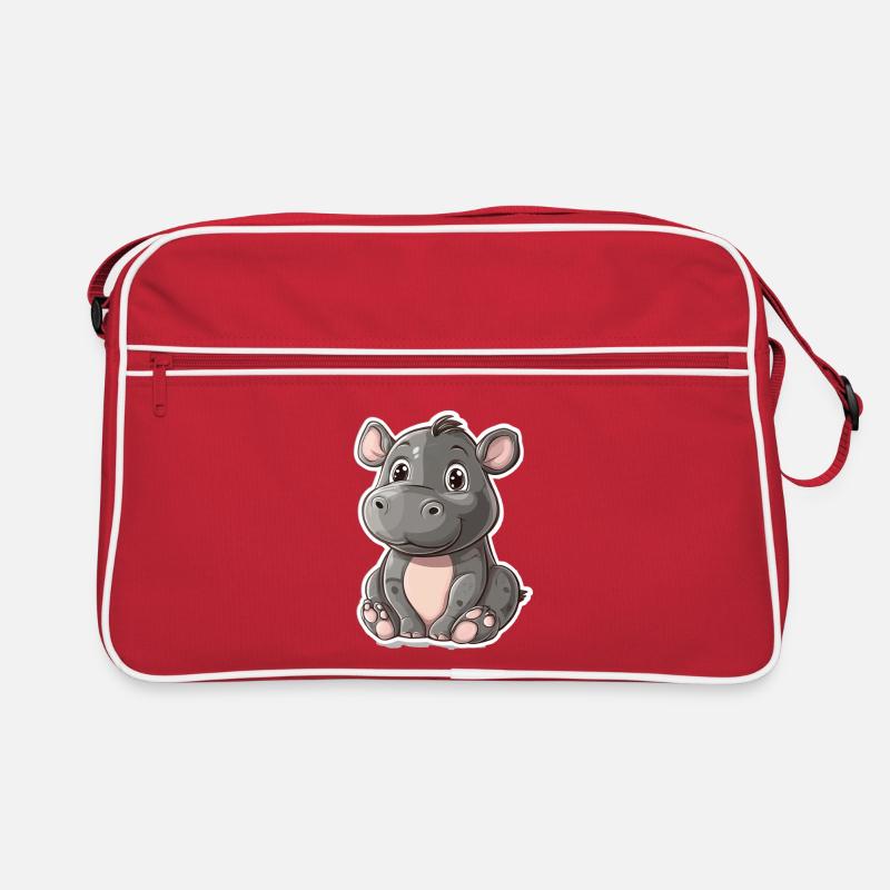 Nilpferd Retro Tasche
