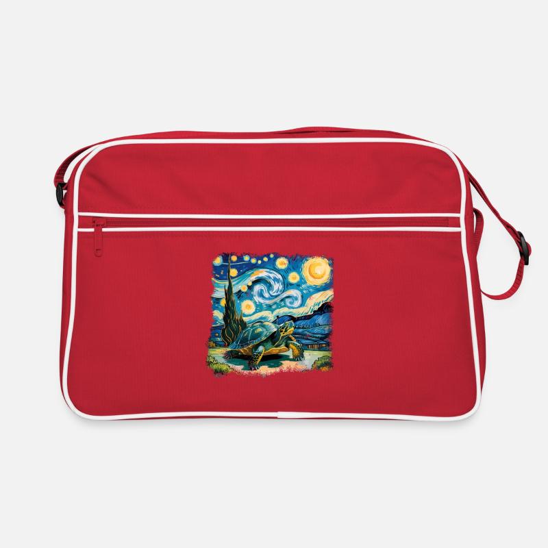 Starry Night Tortoise Artwork Retro Bag