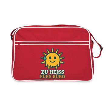 Trop chaud pour le bureau - Sac Retro - rouge/blanc - Devant