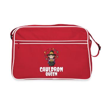 CAULDRON_QUEEN - Retro Tasche - Rot/Weiß - Vorne
