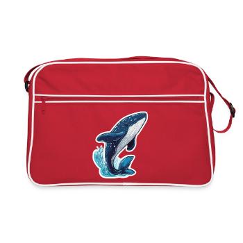 Wal - Retro Tasche - Rot/Weiß - Vorne