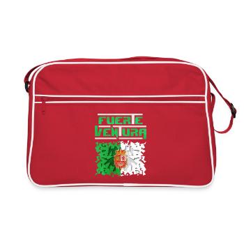 Fuerteventura Flagge mit Wappen - Retro Tasche - Rot/Weiß - Vorne