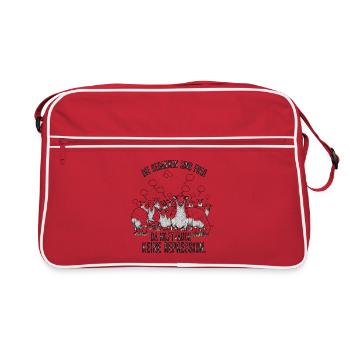 Les pensées libres montrent le courage de se rebeller - Sac Retro - rouge/blanc - Devant