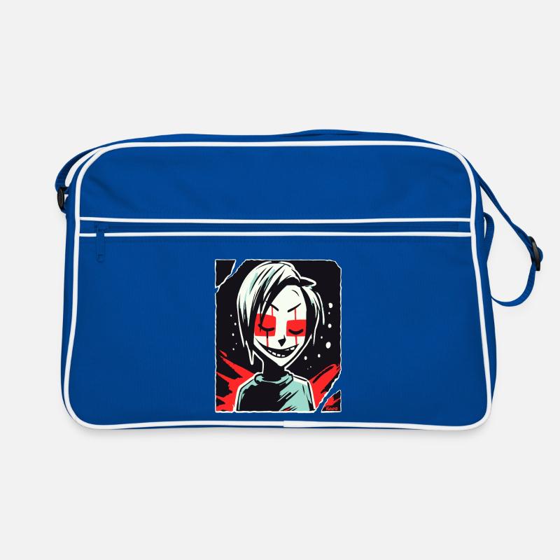 Dunkle humanoide Leinwandkunst Retro Tasche