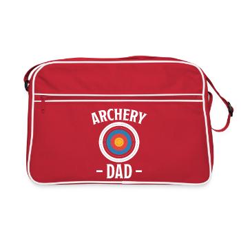 Tir à l'arc disant cadeau de tir à l'arc pour papa - Sac Retro - rouge/blanc - Devant