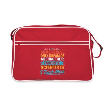 Science Lover Saying - Retro Bag - red/white - Front