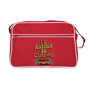 Je préfère faire du camping - Sac Retro - rouge/blanc - Devant
