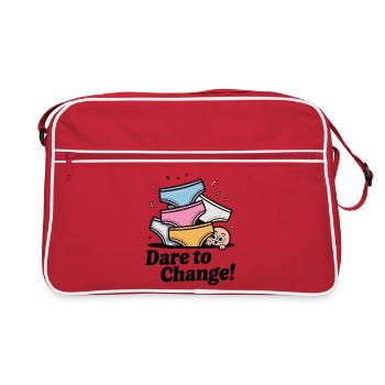 Playful Baby Clothes with Cartoon Panties - Retro Bag - red/white - Front