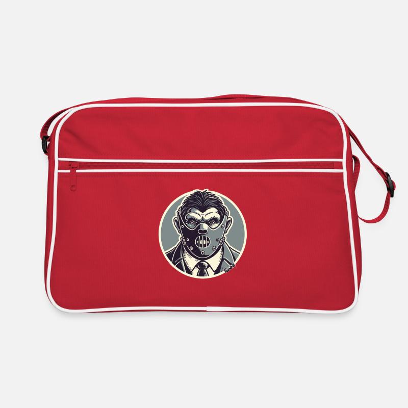 Horror-Inspired Gentleman Mask Design Retro Bag