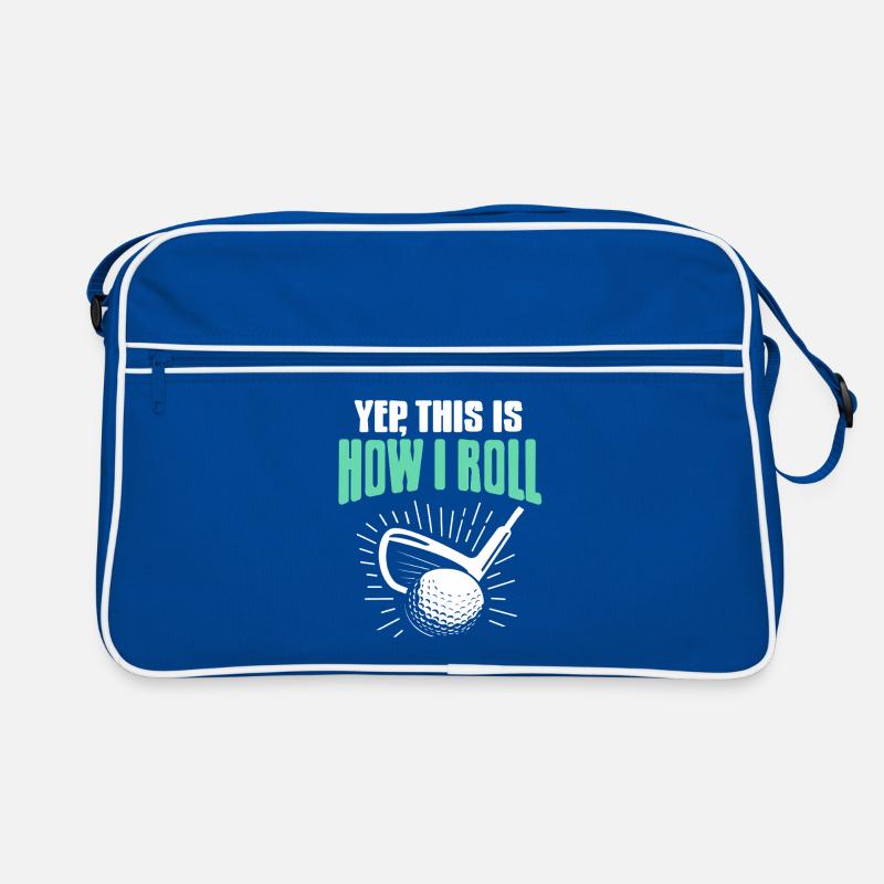 Aim Hit Follow Repeat Golf Discipline Routine Retro Tasche
