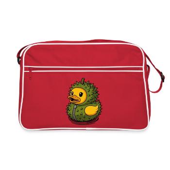 Canard aux fruits de durian Canard en caoutchouc Canard qui couine - Sac Retro - rouge/blanc - Devant