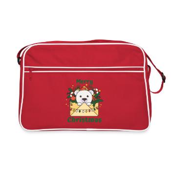 Lettre de Noël de l'ours polaire Animaux d'hiver Ours polaires - Sac Retro - rouge/blanc - Devant