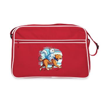 CHIEN DE CHAT - Sac Retro - rouge/blanc - Devant
