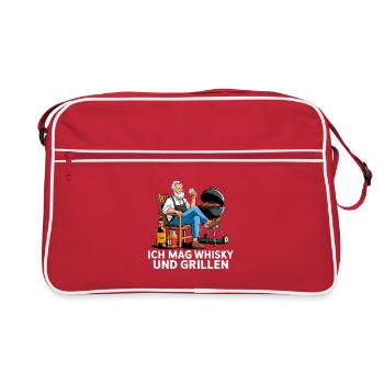 I Like Whisky And Grilling BBQ Grill Master - Retro Bag - red/white - Front