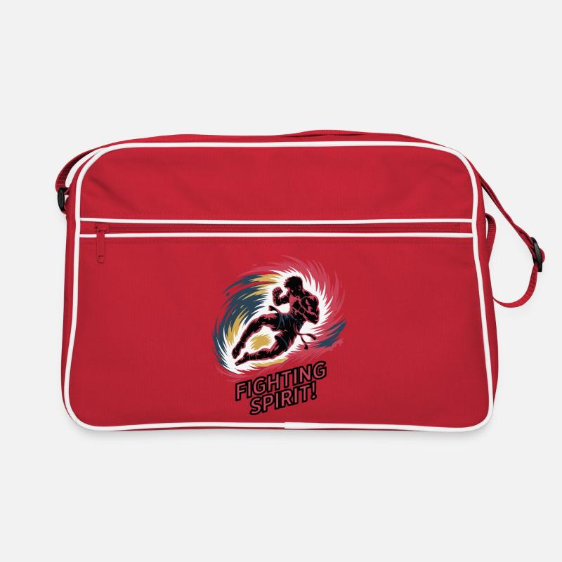 Dynamisches Kampfsport-Kampfgeist-Design Retro Tasche