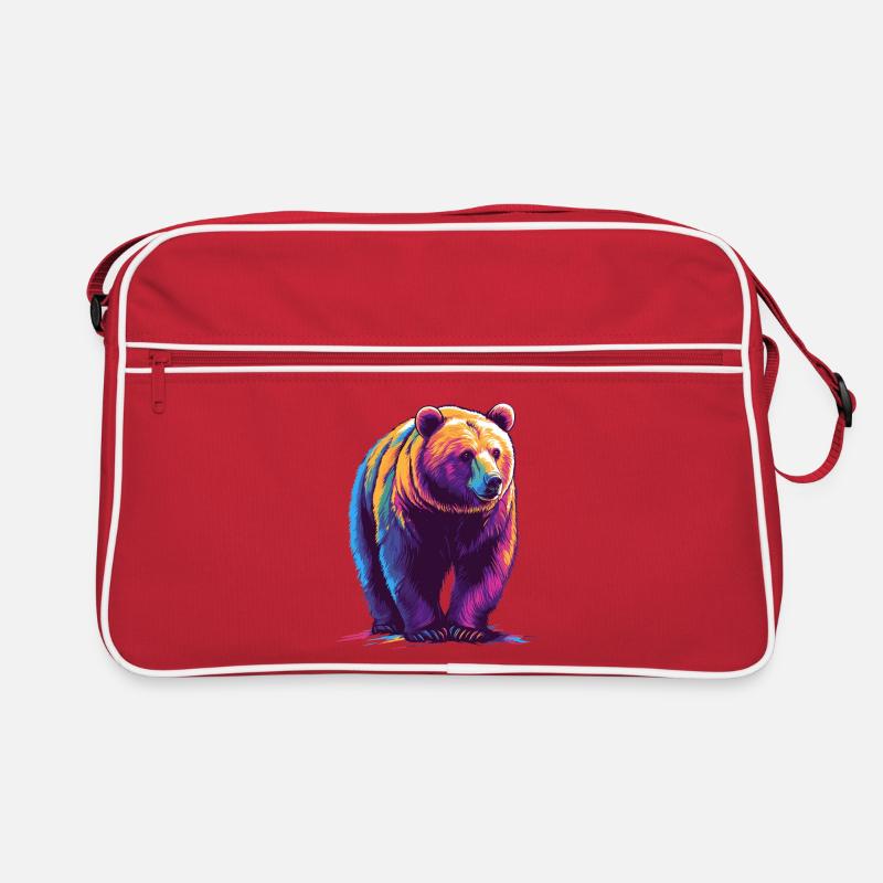 Ours coloré en impression numérique Sac Retro