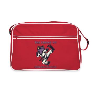 Tae Croak Do Martial Arts Illustration - Retro Bag - red/white - Front