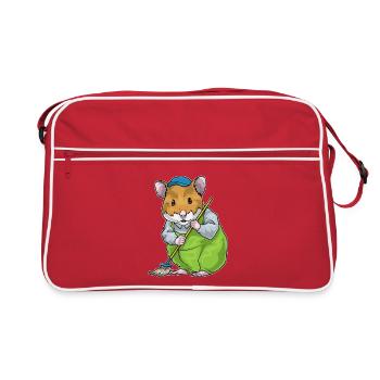 Hamster Cleaning Mop - Retro Bag - red/white - Front