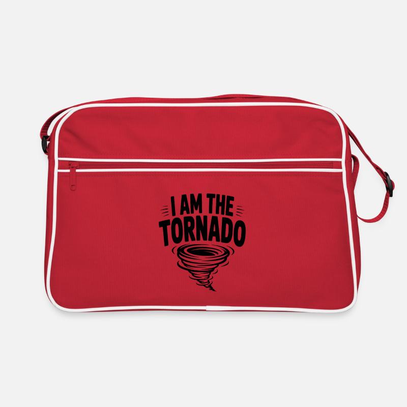 Ich bin der Tornado Retro Tasche