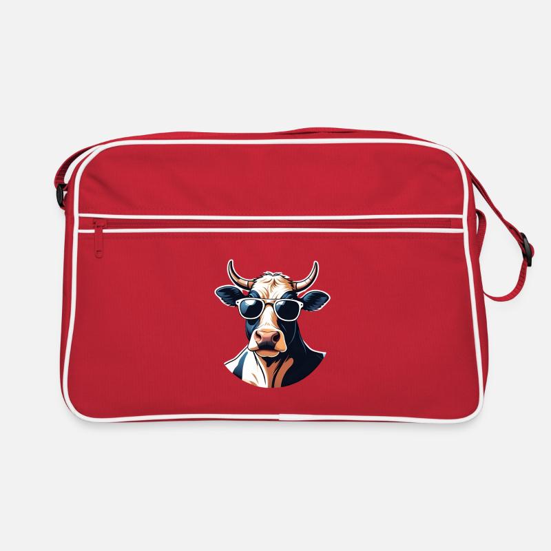 Vache décontractée avec des lunettes de soleil Sac Retro