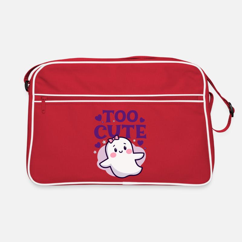 Too Cute Ghost - Cute Ghost Saying Retro Bag