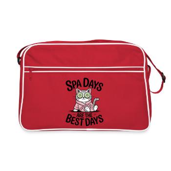 Spa Days Are The Best Days Cat Relaxation - Retro Bag - red/white - Front