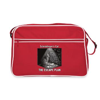 Schrödinger's cat with escape plan - Retro Bag - red/white - Front